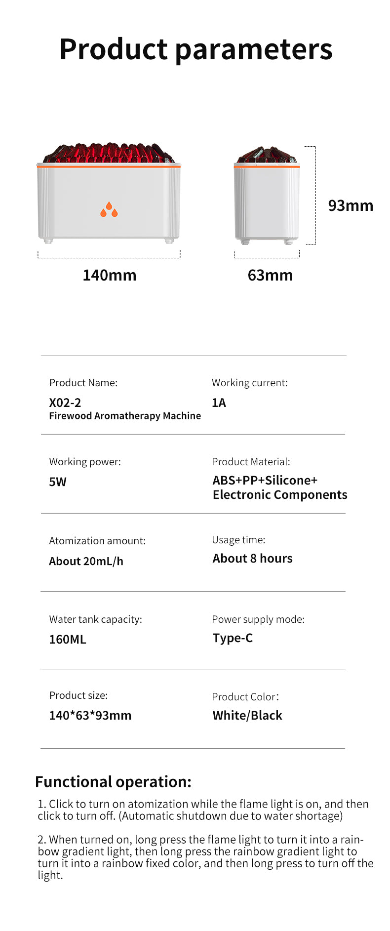Firewood Aromatherapy Machine X02-2